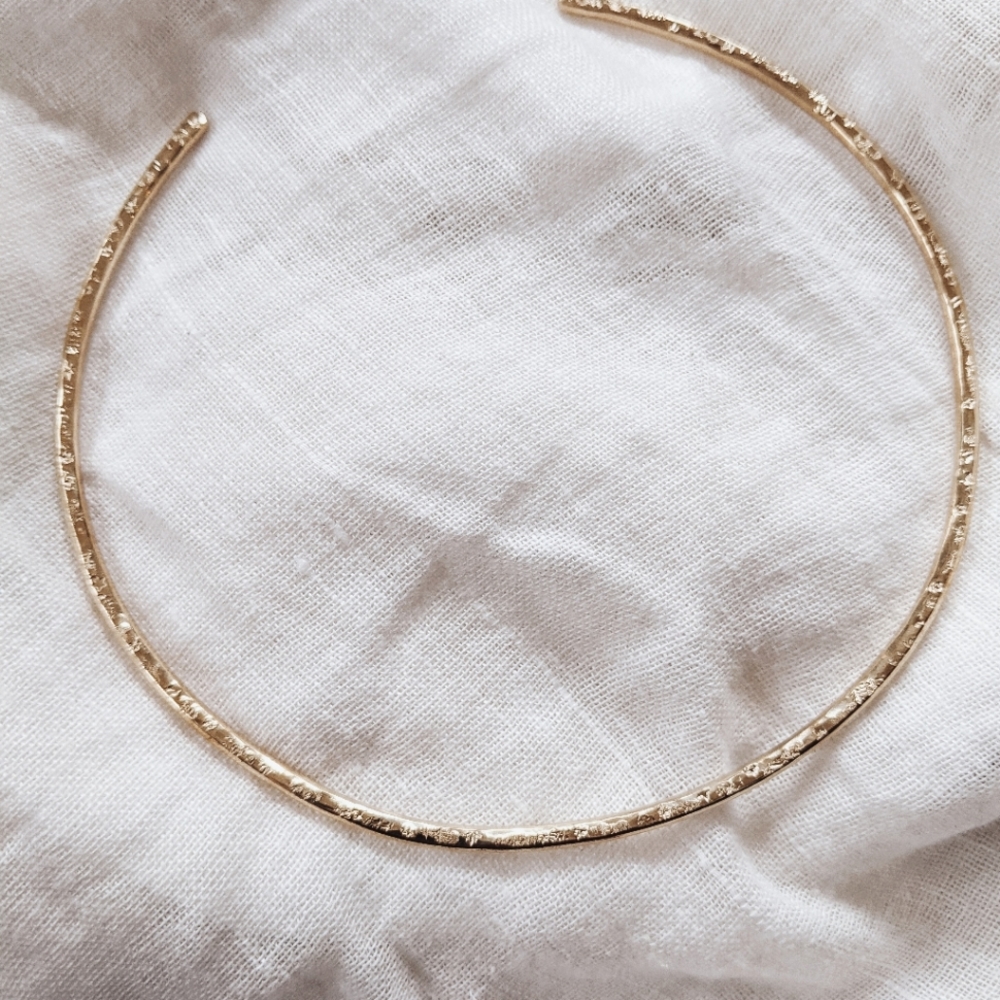 Stardust Choker - brass statement collar necklace
